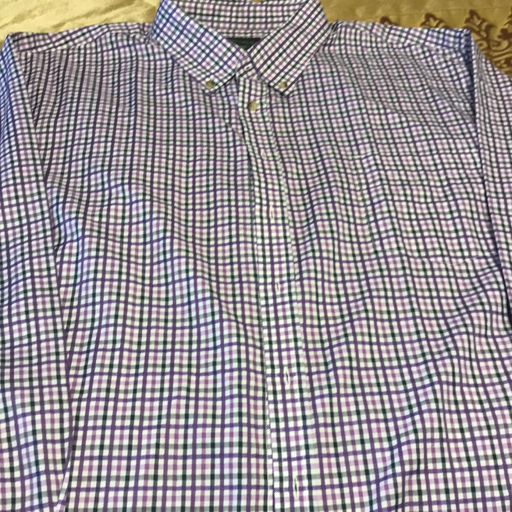 Scandia Woods 3XL Purple & White Long Sleeve Shirt